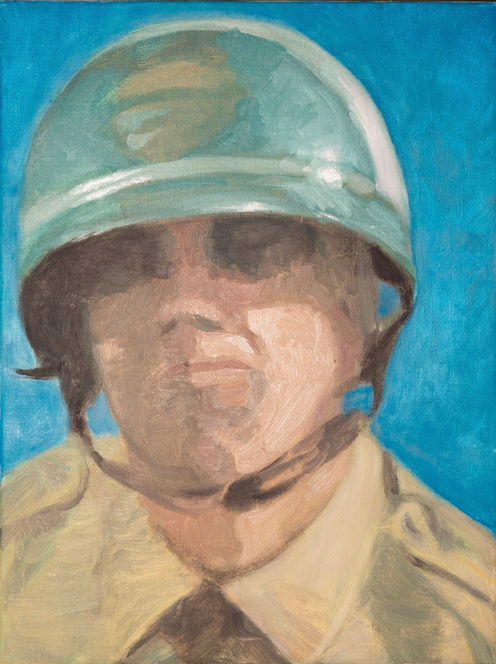 "Husband, father of two" by artist - oil on canvas