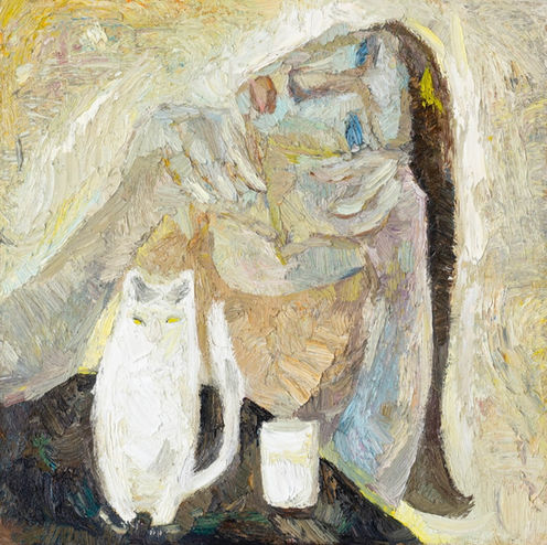 "I Have Been Her Kind" (For Anne Sexton) by Doina Mindrean - oil on canvas,artist framed