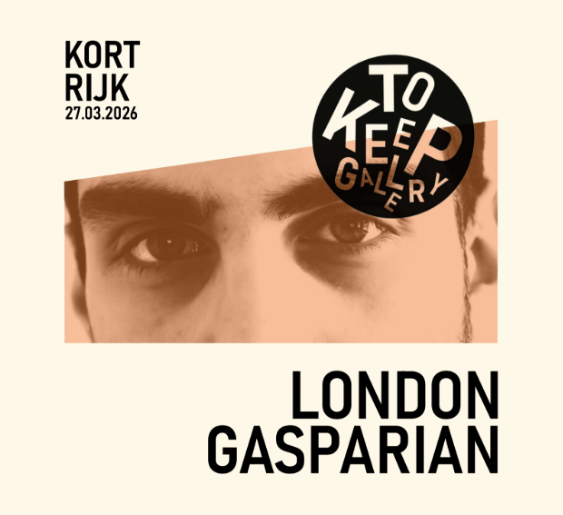 Portrait of London Gasparian, contemporary artist at To Keep Gallery