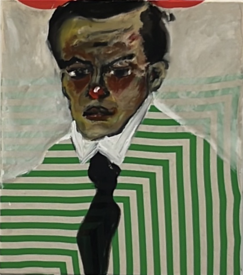 "Zakkie" by artist - acrylic on linen bag