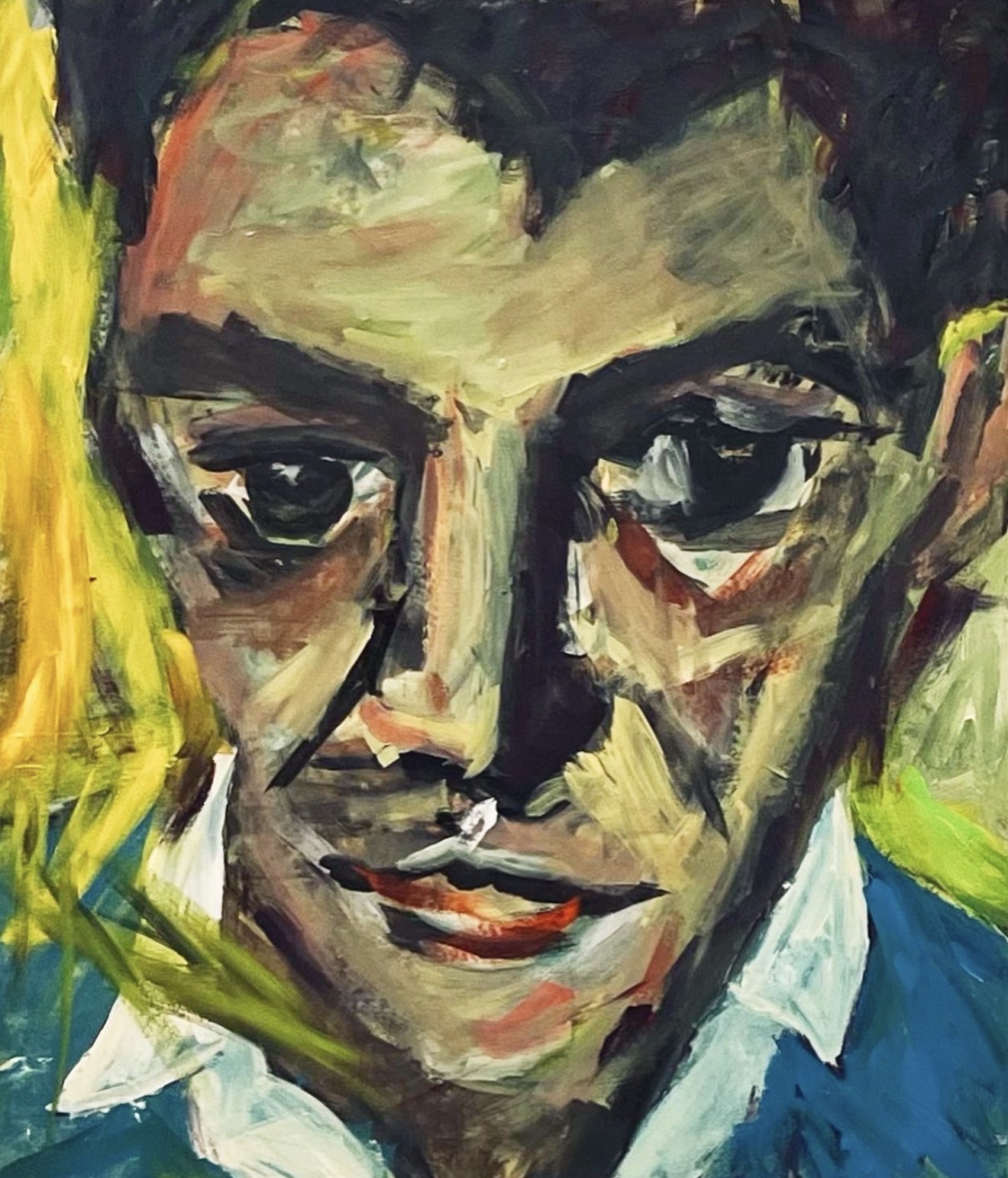 "Jan met de pet" by Drs. Nandus - acrylic on canvas