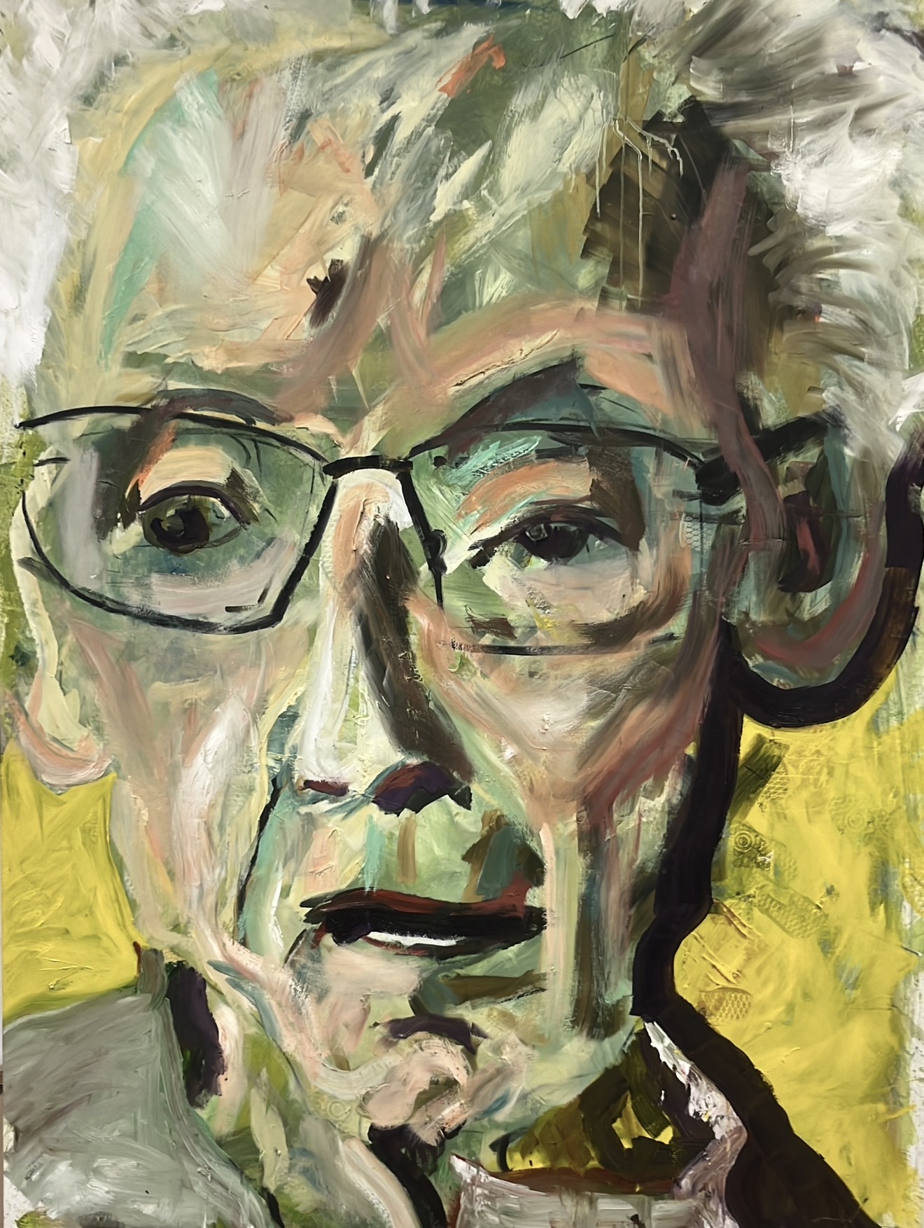 "Grand Père" by Drs. Nandus - oil on canvas