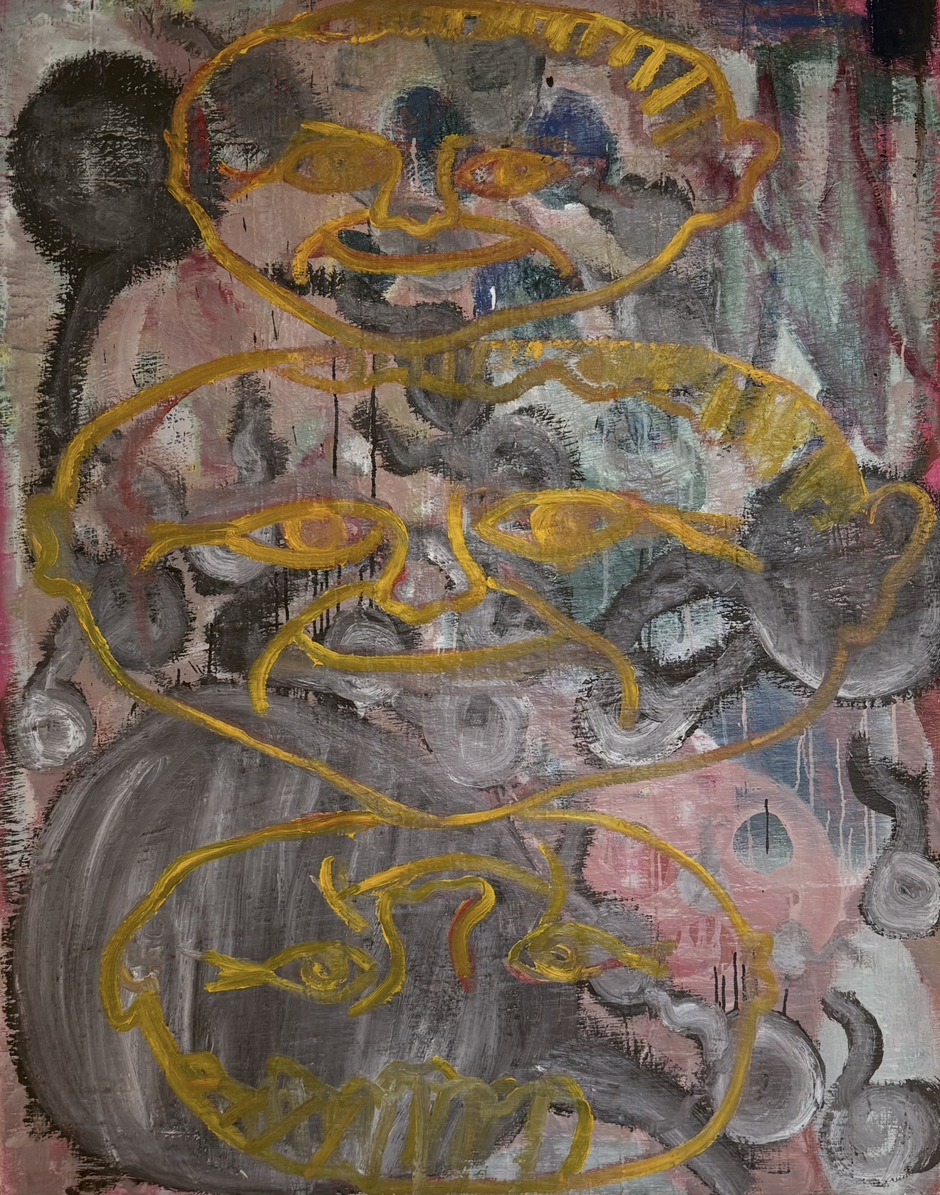 "Zelfportret in vitamine C" by Joost Ruardy - oil on canvas