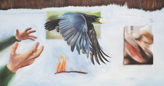 "So Much Grip On Nothing At All" by artist - oil on canvas