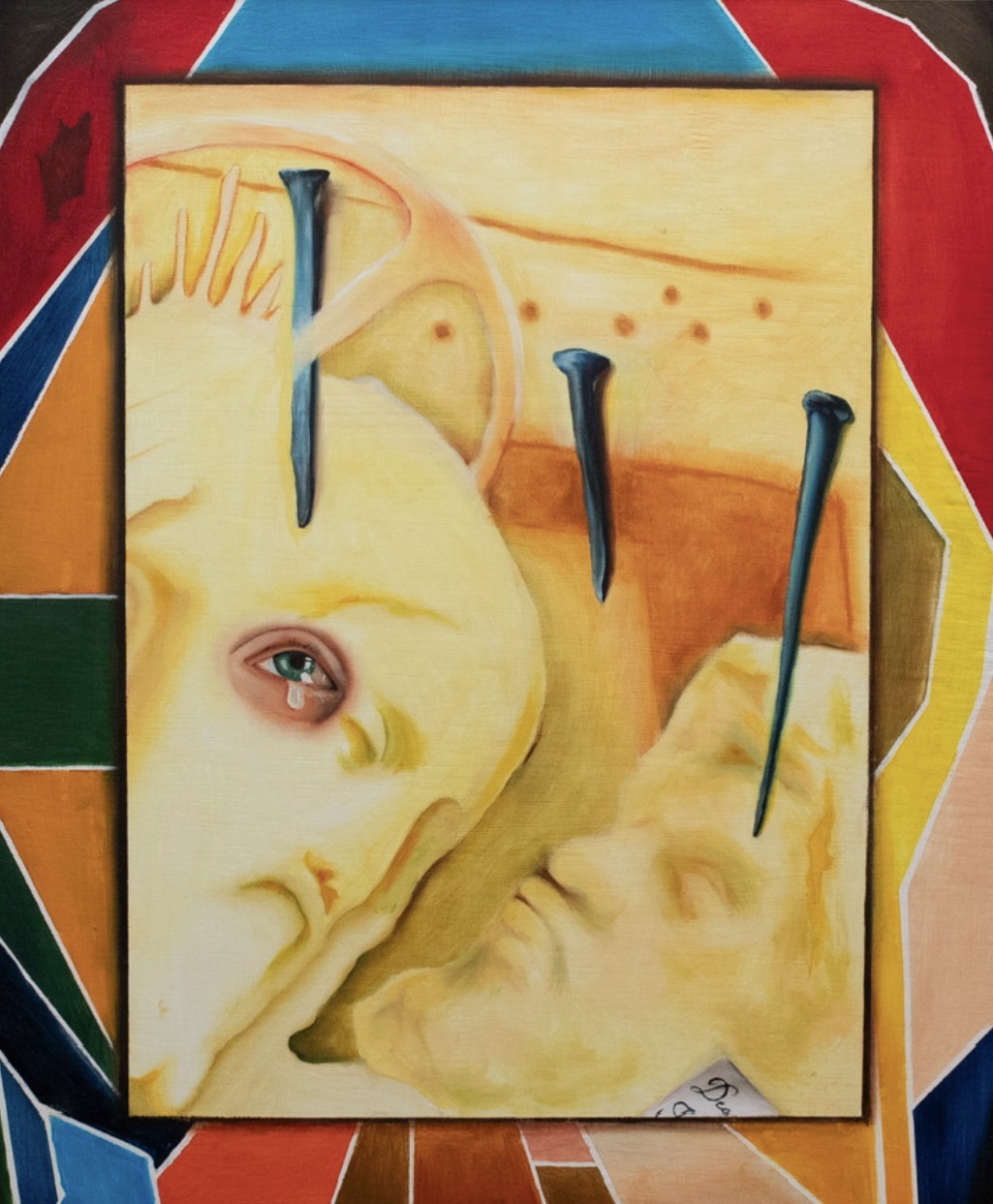 "Betrayal Here's Your Toll" by Emile Desweemer - oil on panel