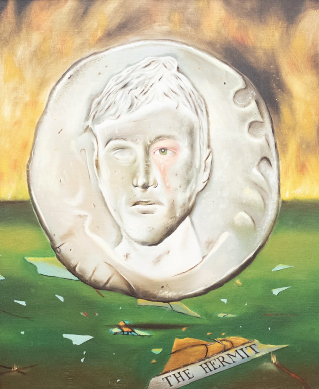 "Other Side Of The Coin" by Emile Desweemer - oil on panel