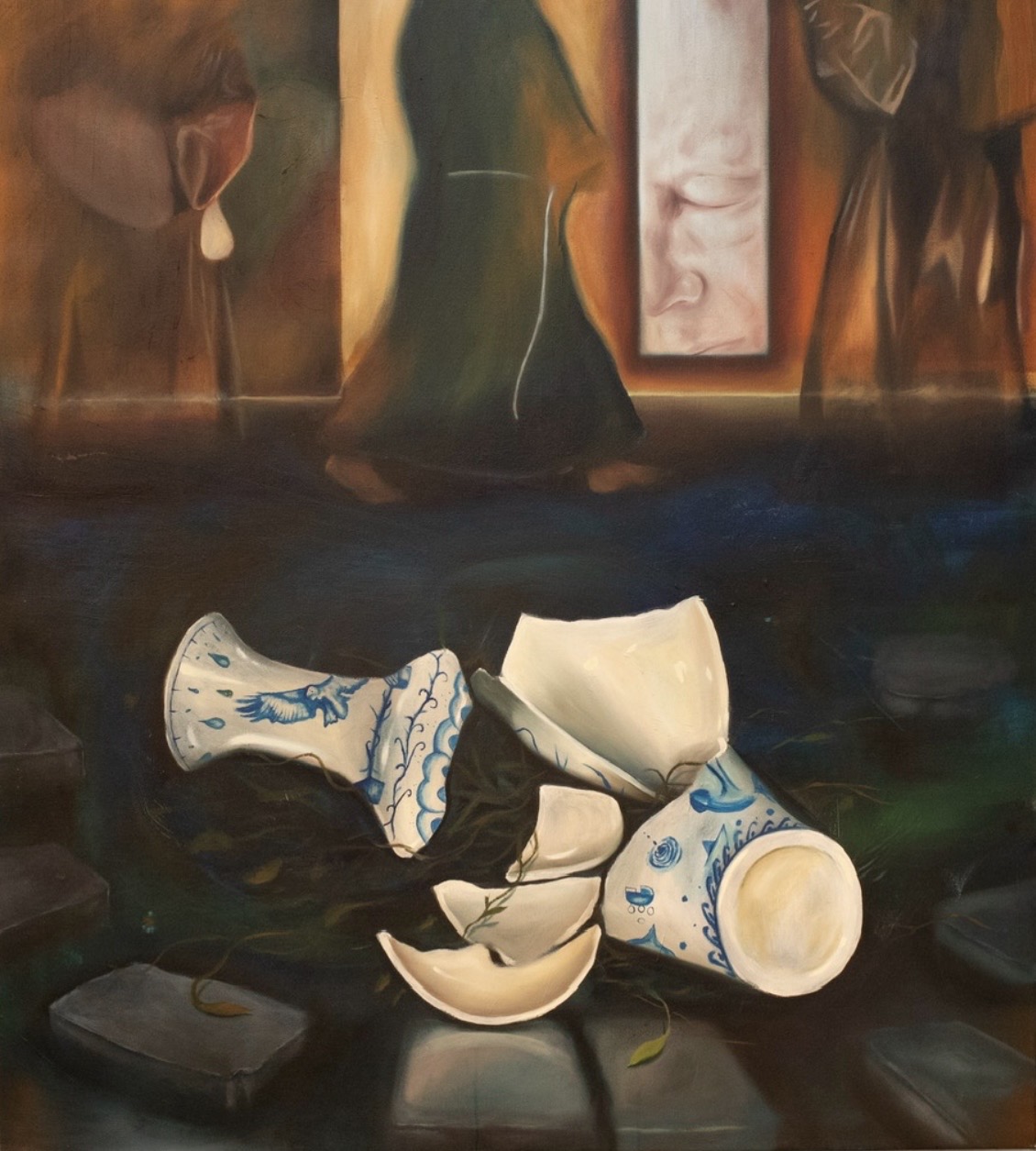 "Broken Beyond Repair" by Emile Desweemer - oil on canvas