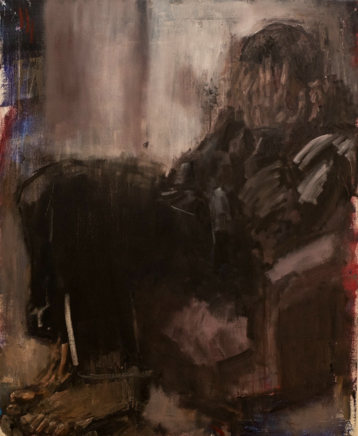"The Giant Dwarf" by London Gasparian - oil on canvas