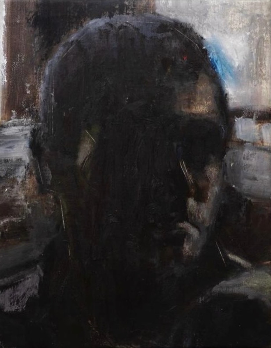 "Portret van een onbekende" by London Gasparian - oil on canvas